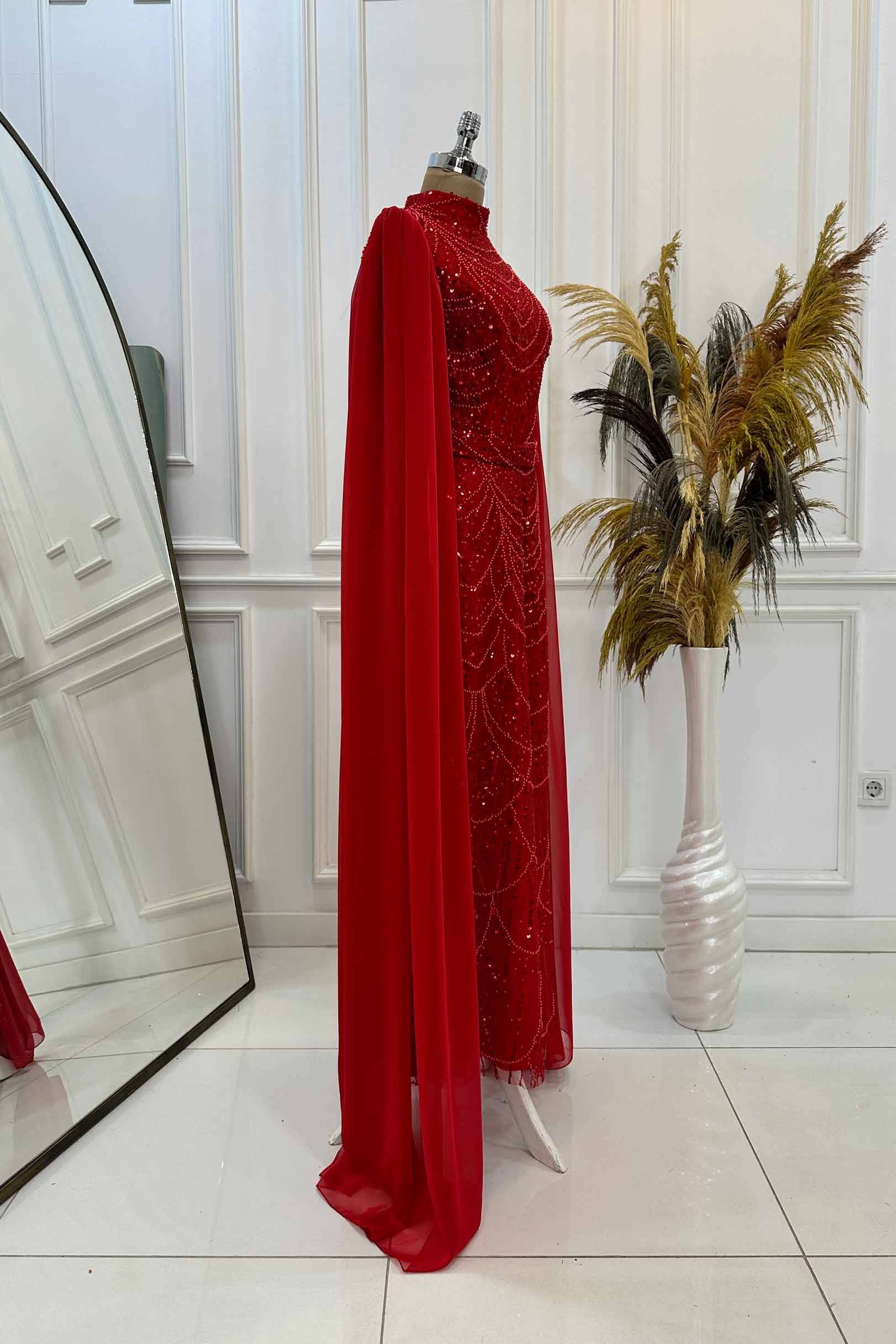Devin Evening Dress Red