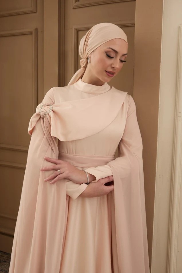 Melisa Taşlı Abiye Pudra