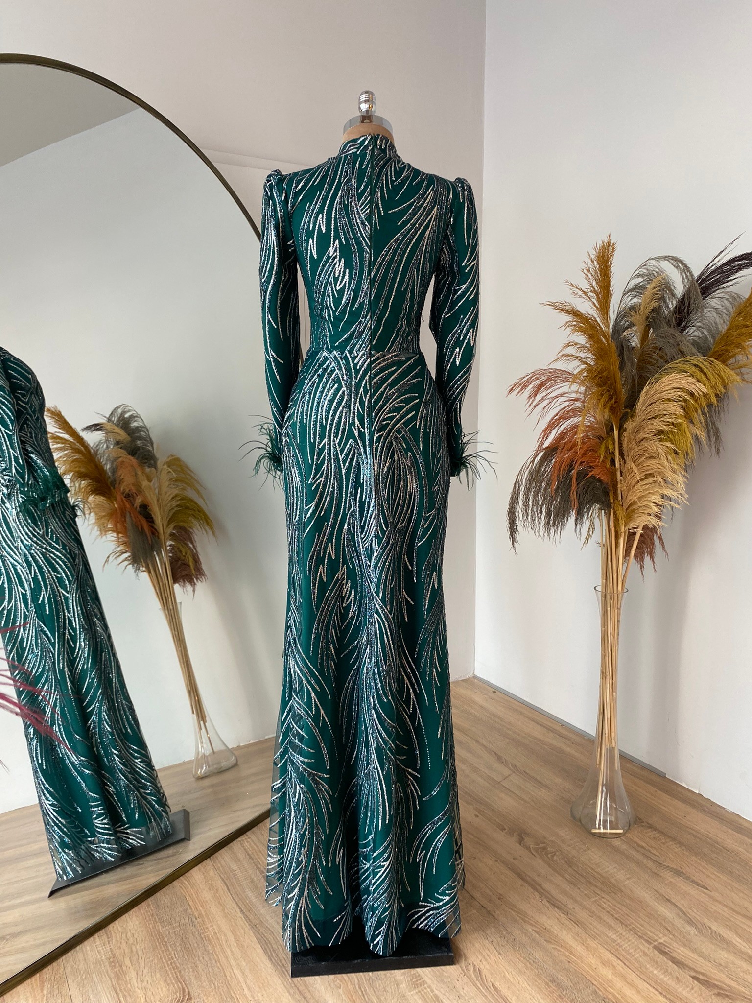 Lily Evening Dress Emerald