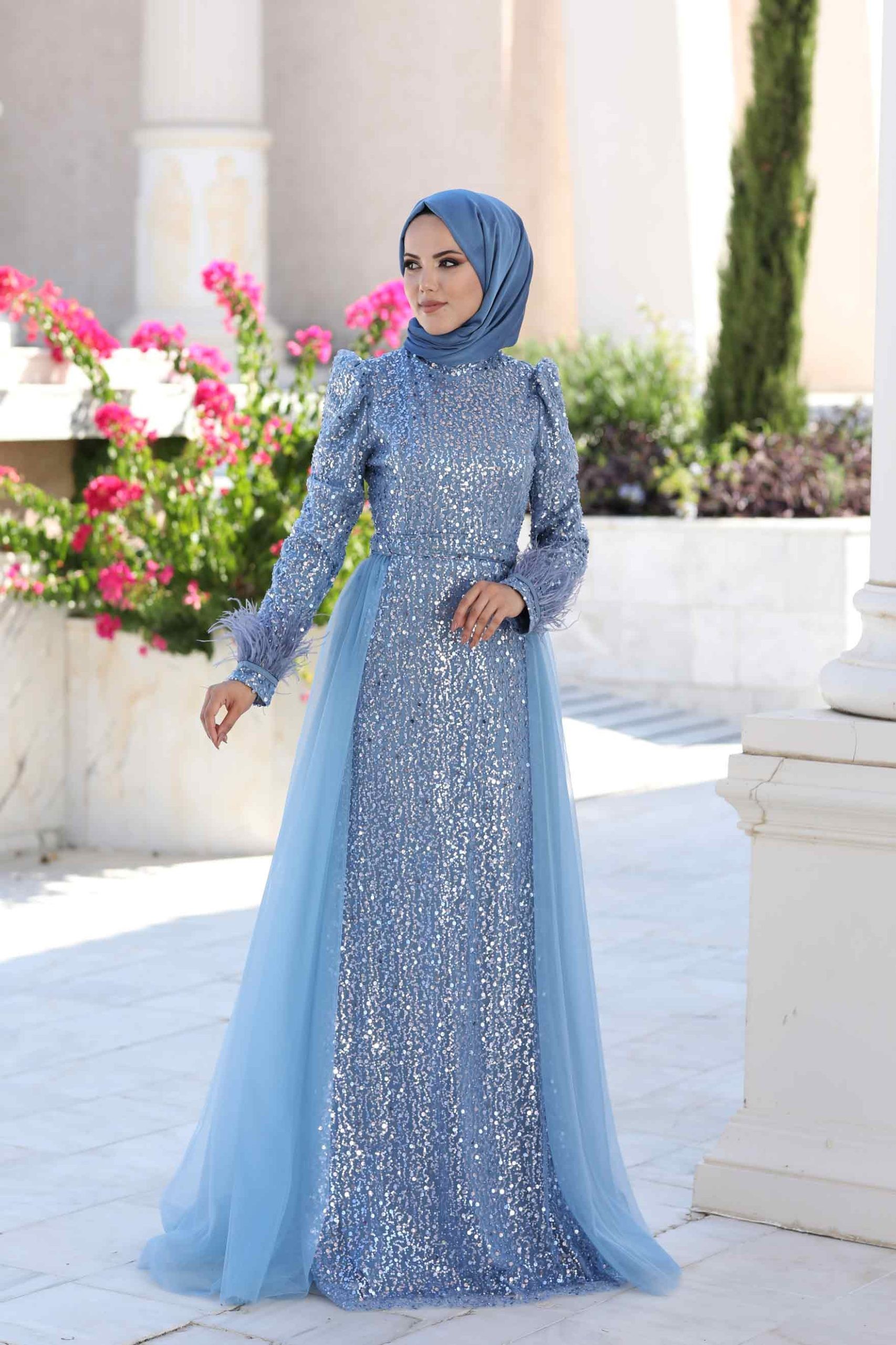 Dila Evening Dress Indigo