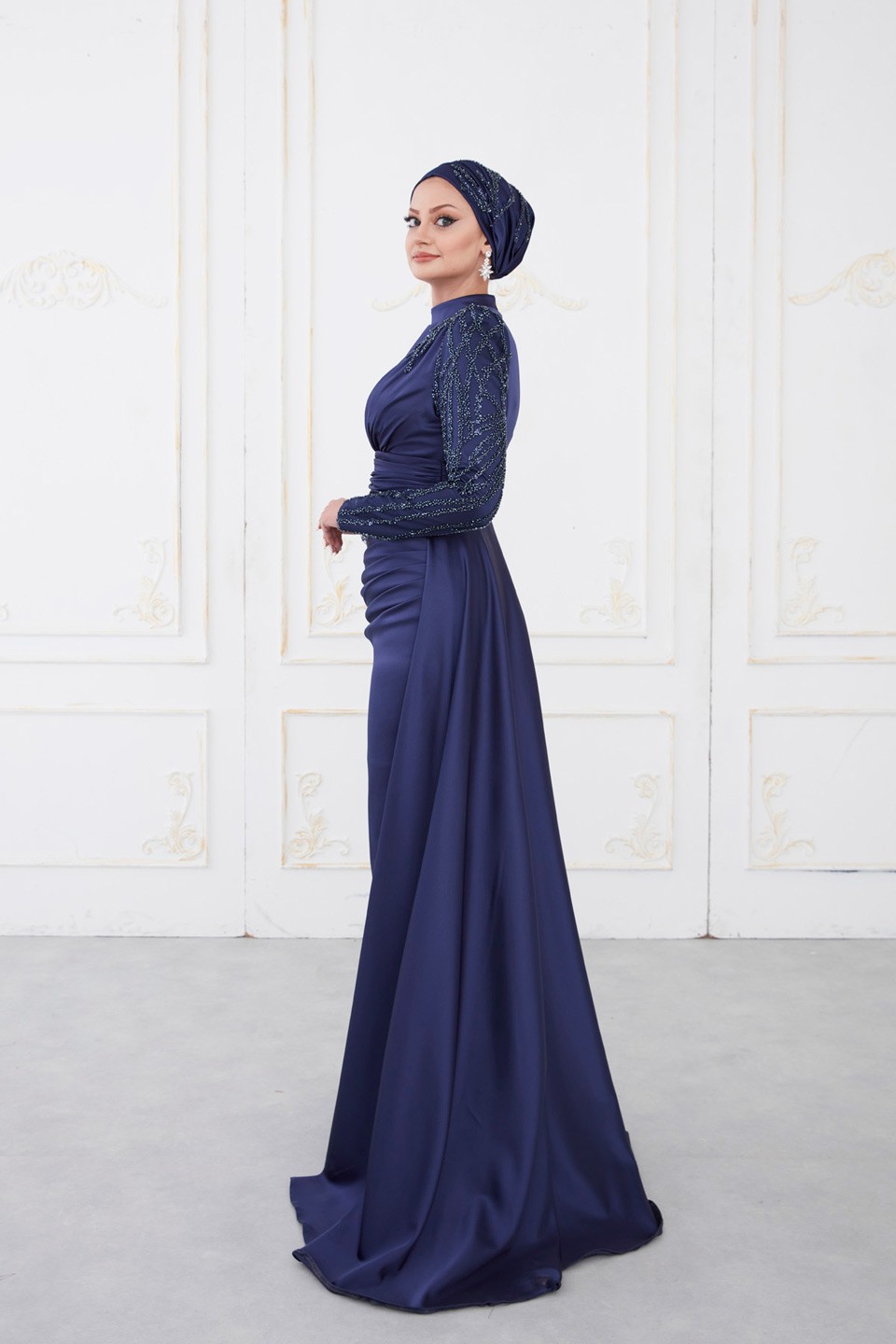 Adel Evening Dress Navy Blue