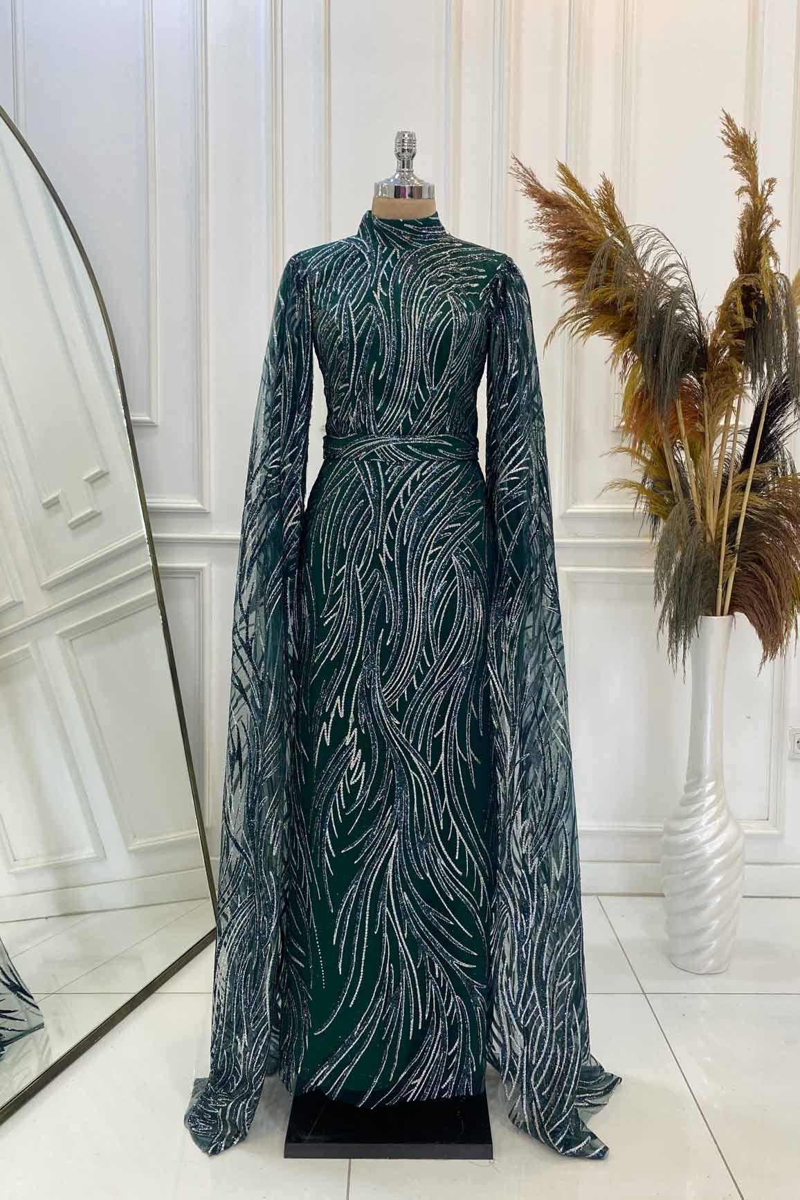 Buse Evening Dress Emerald