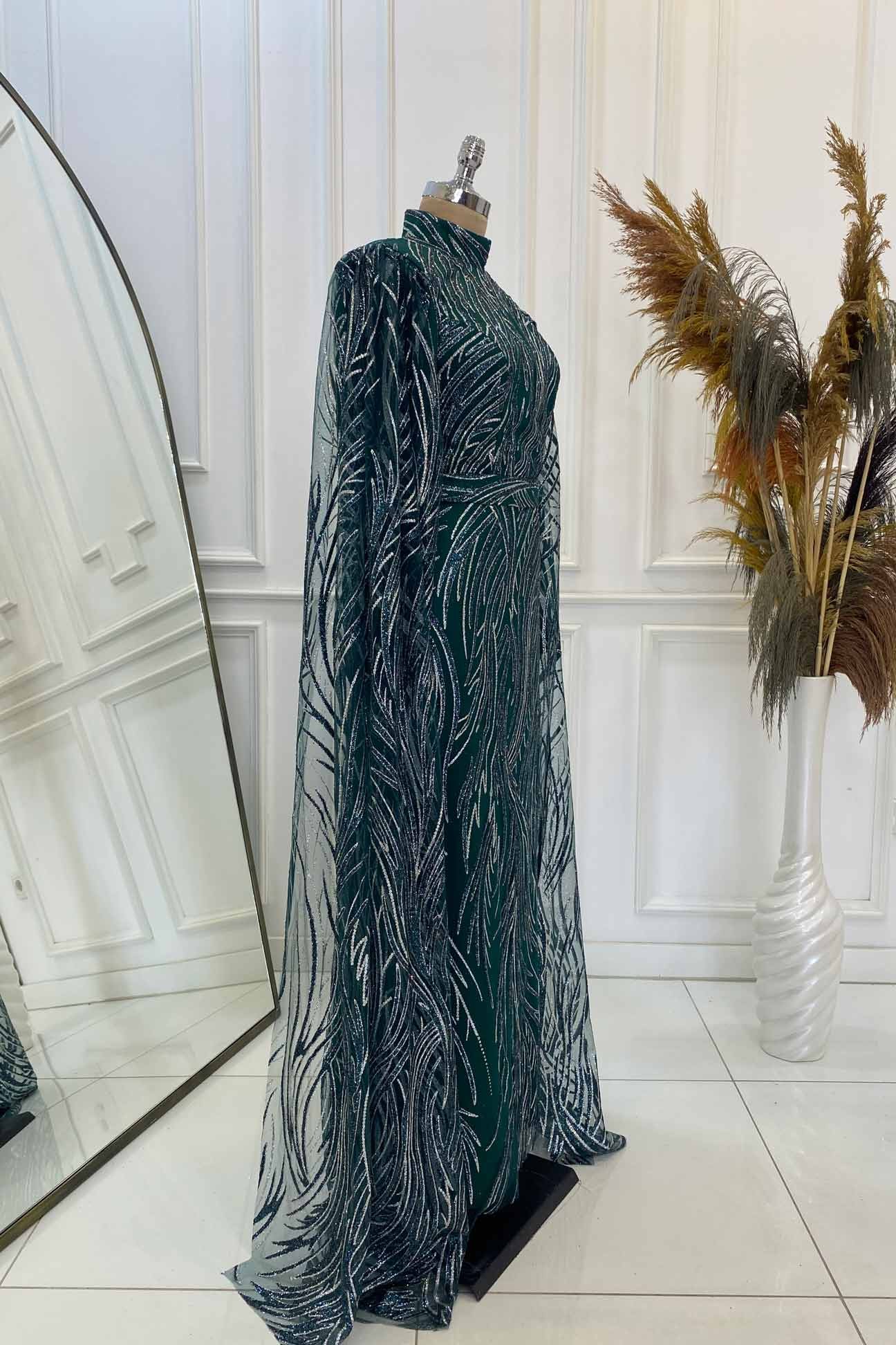 Buse Evening Dress Emerald