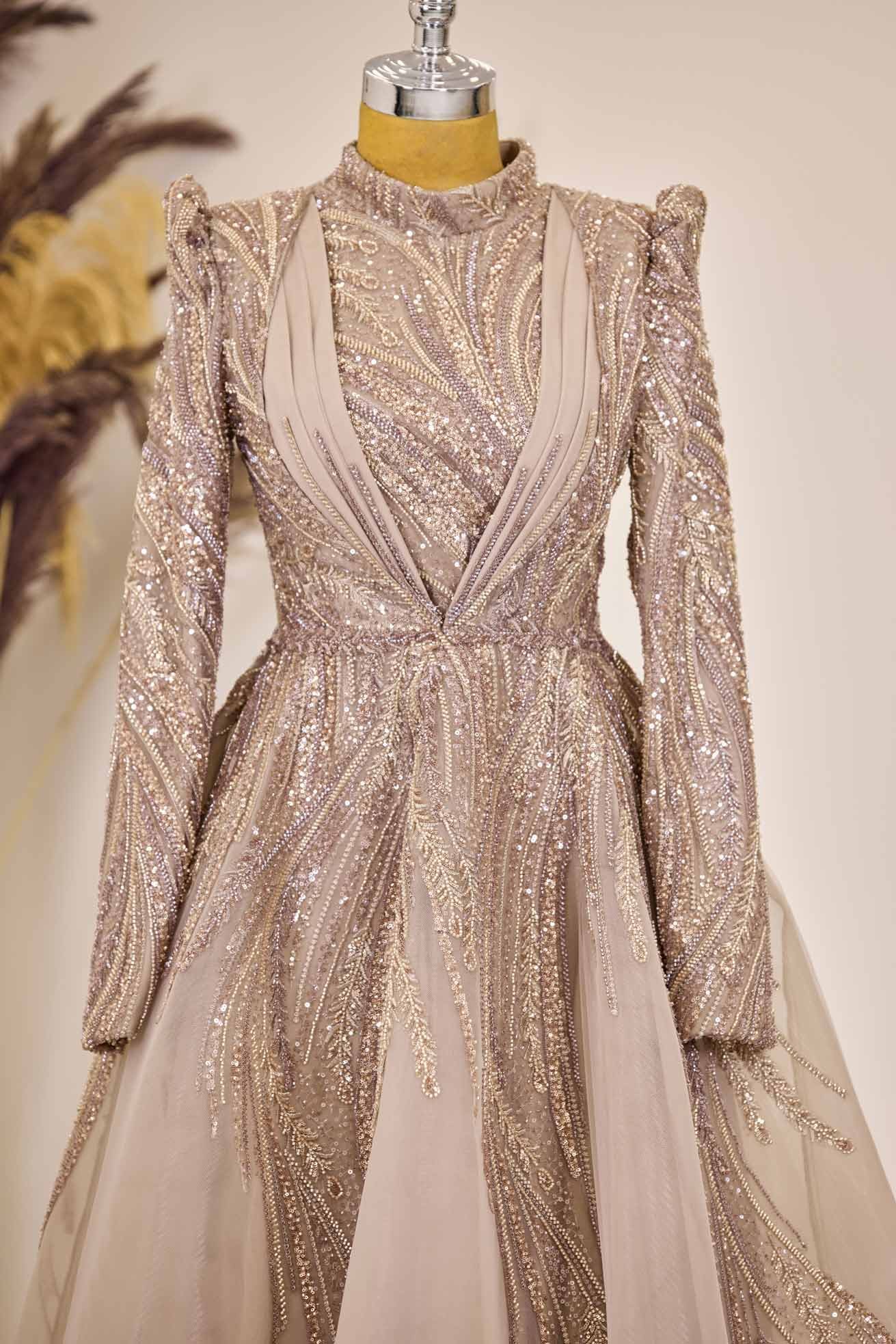 Kubra Evening Dress Caramel
