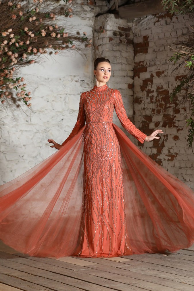 Afitap Evening Dress Copper