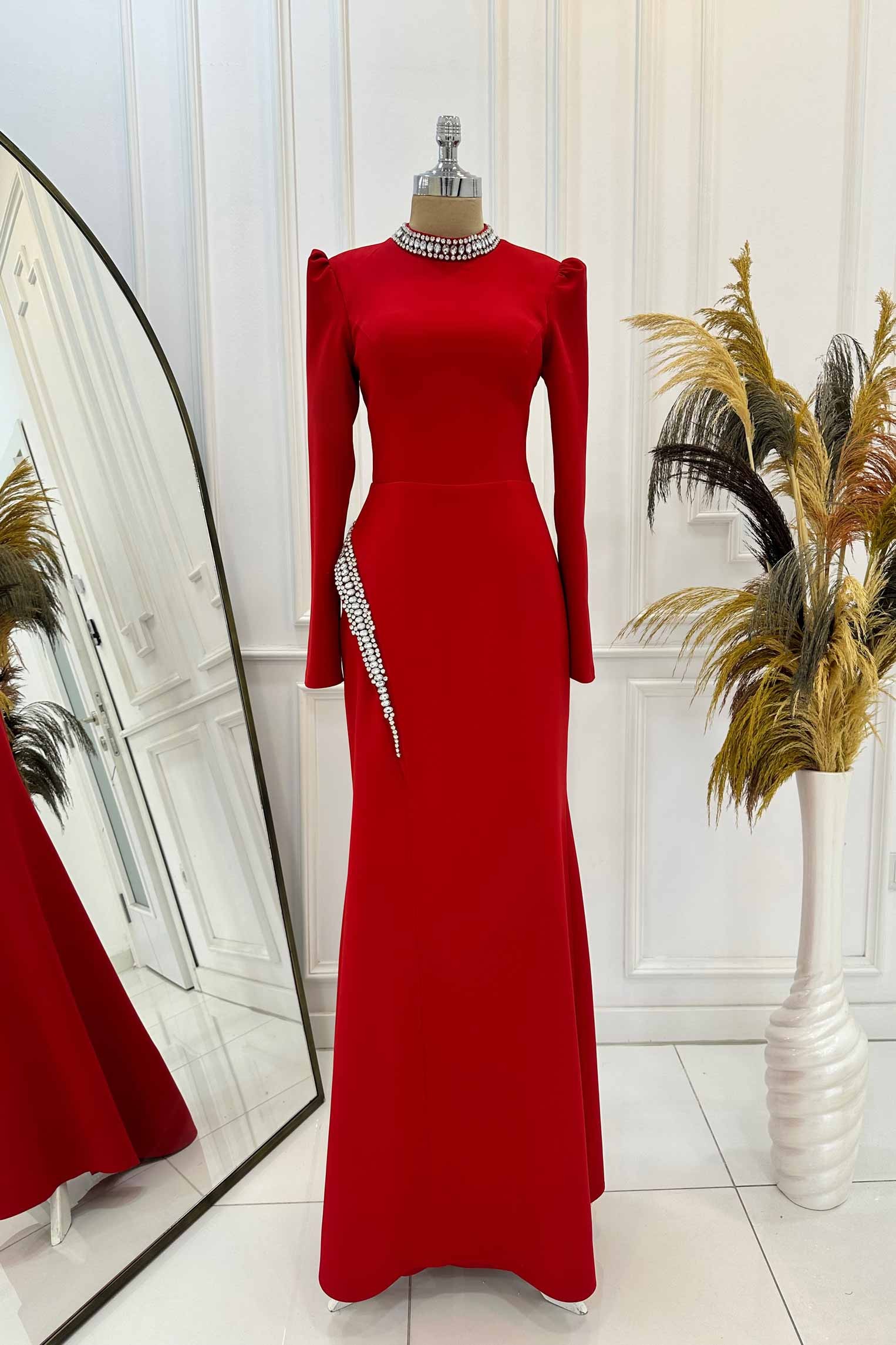Rosa Evening Dress Red