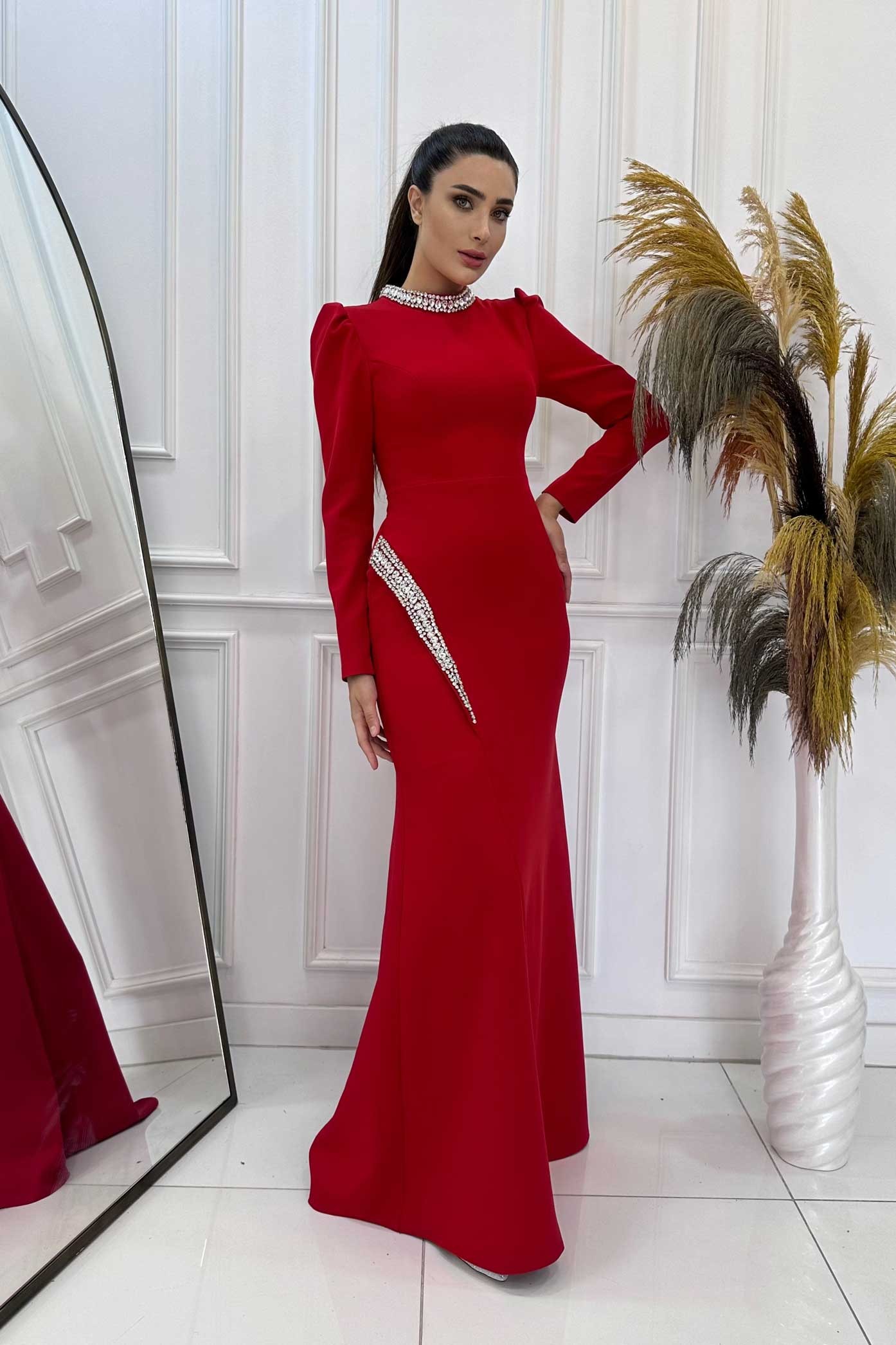 Rosa Evening Dress Red