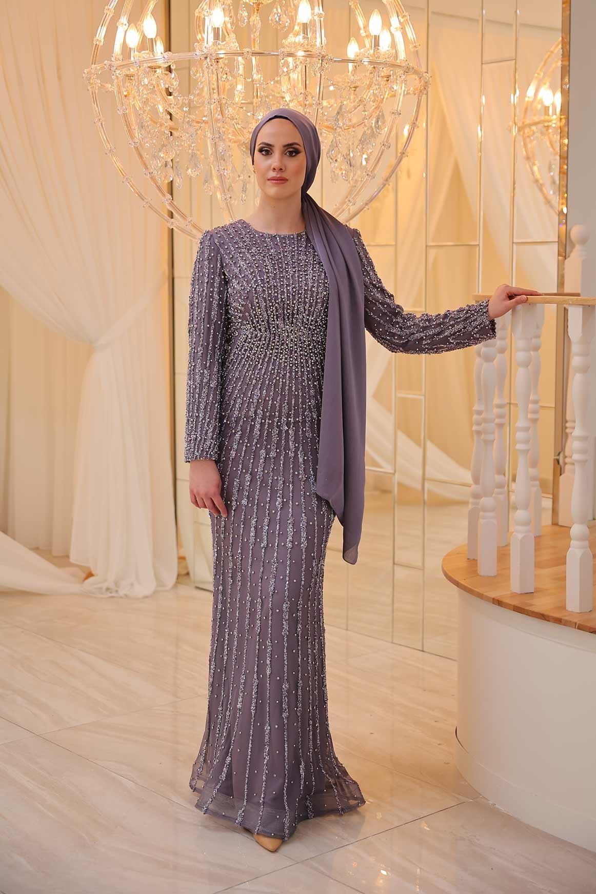 Elegant Abiye Lila