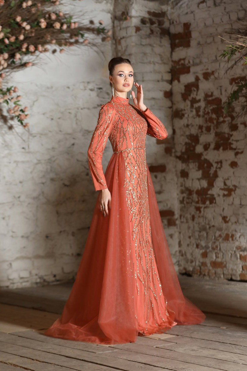 Afitap Evening Dress Copper