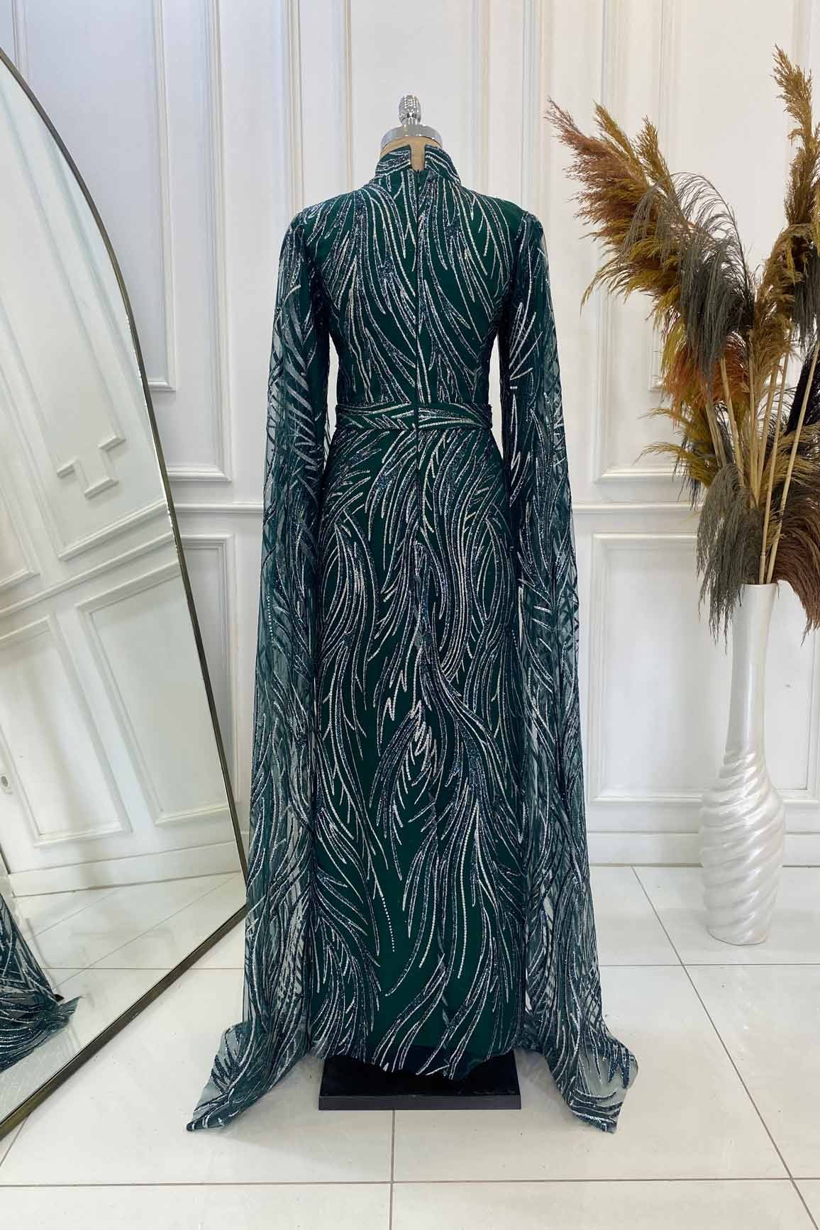 Buse Evening Dress Emerald
