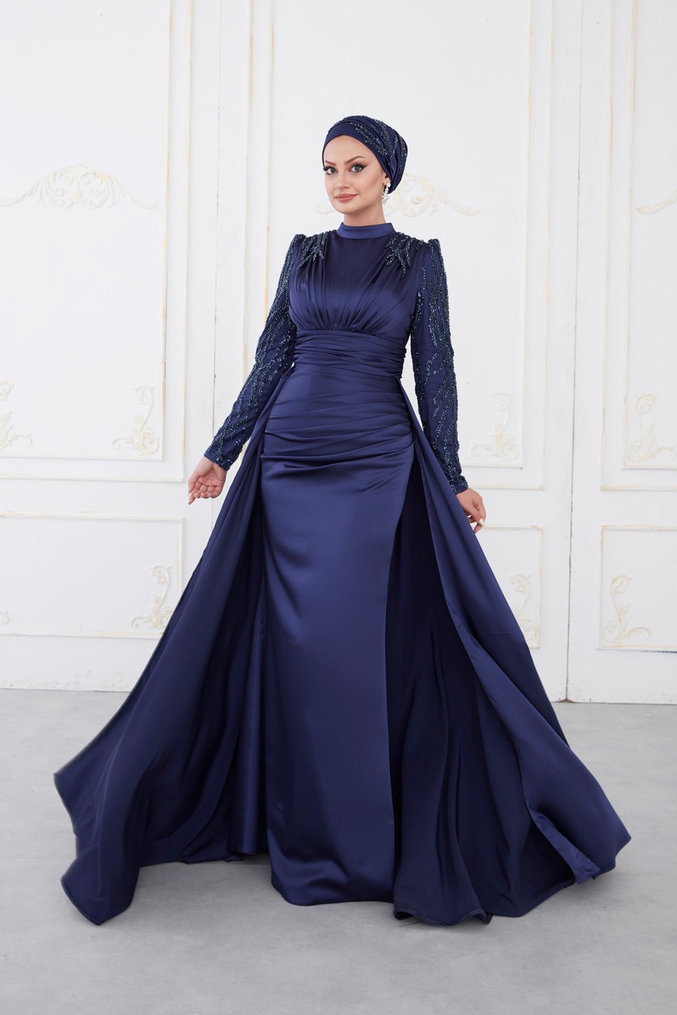Adel Evening Dress Navy Blue