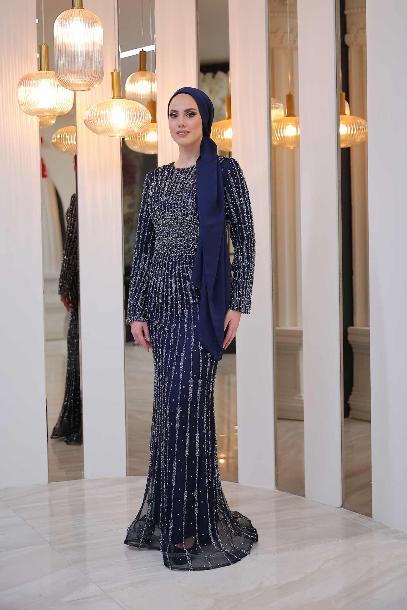 Elegant Abiye Lacivert