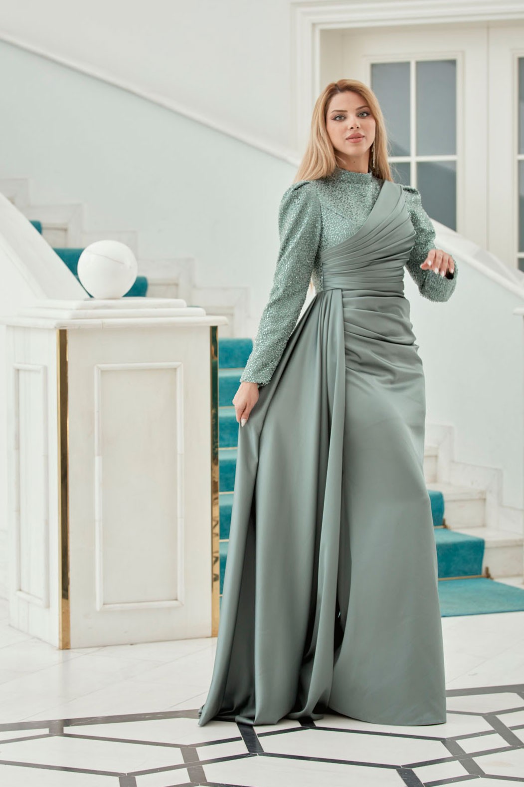 Mihri Evening Dress Mint