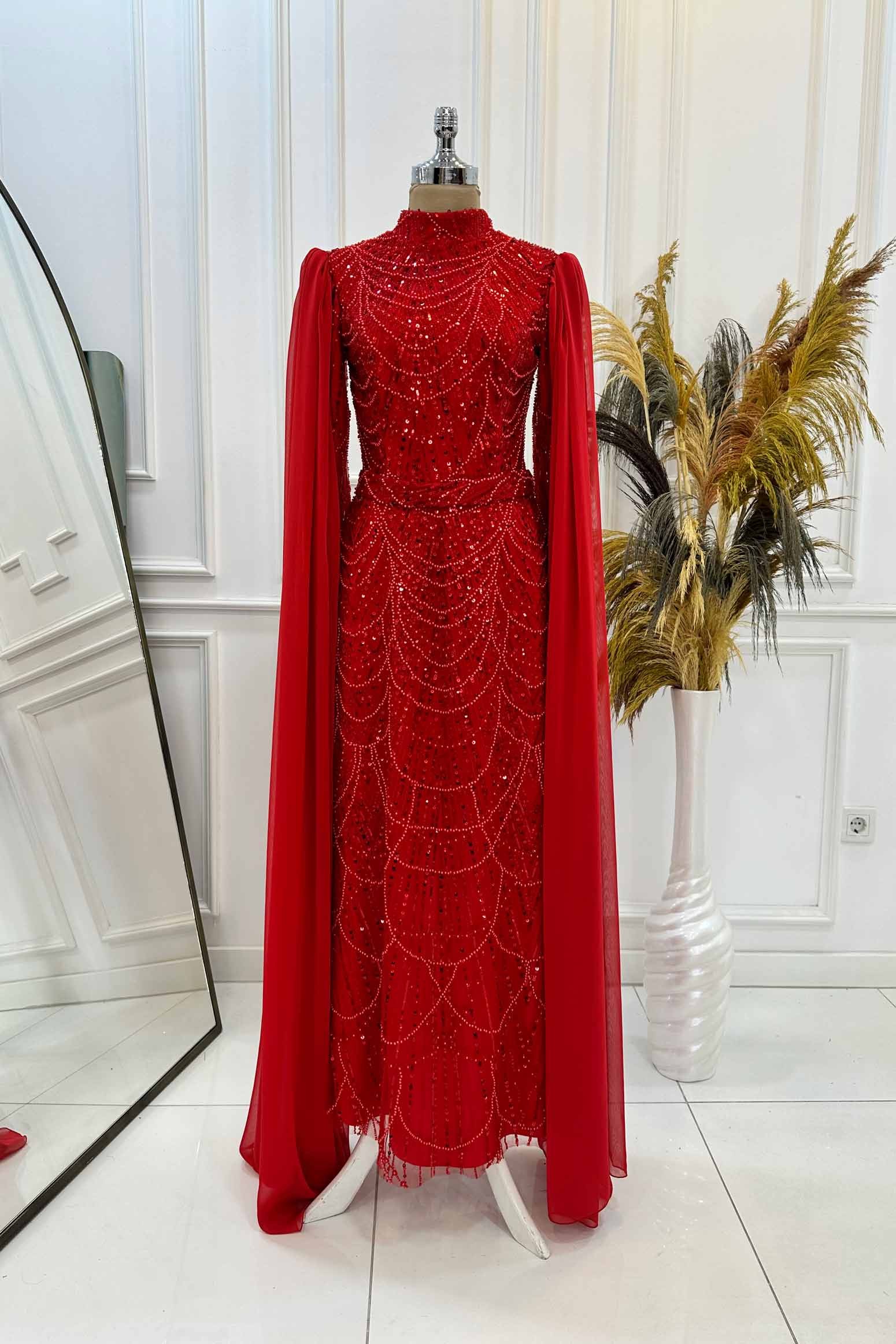 Devin Evening Dress Red