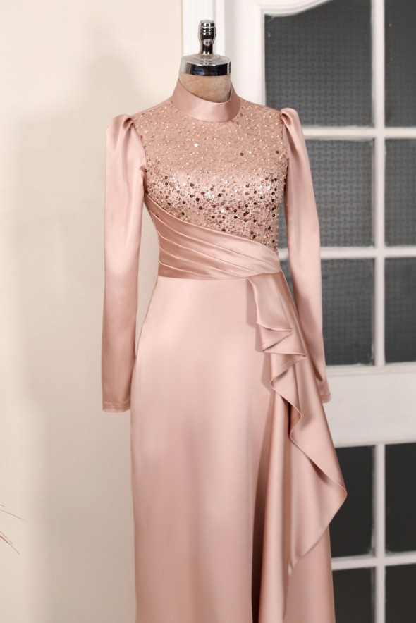 Adriana Evening Dress Caramel