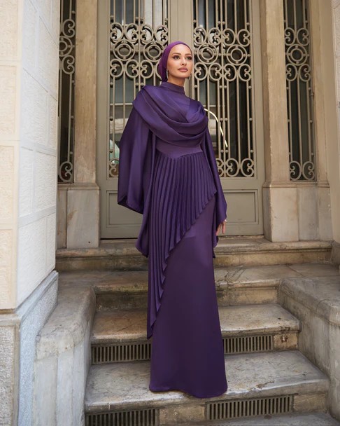 Sare Evening Dreess - PURPLE