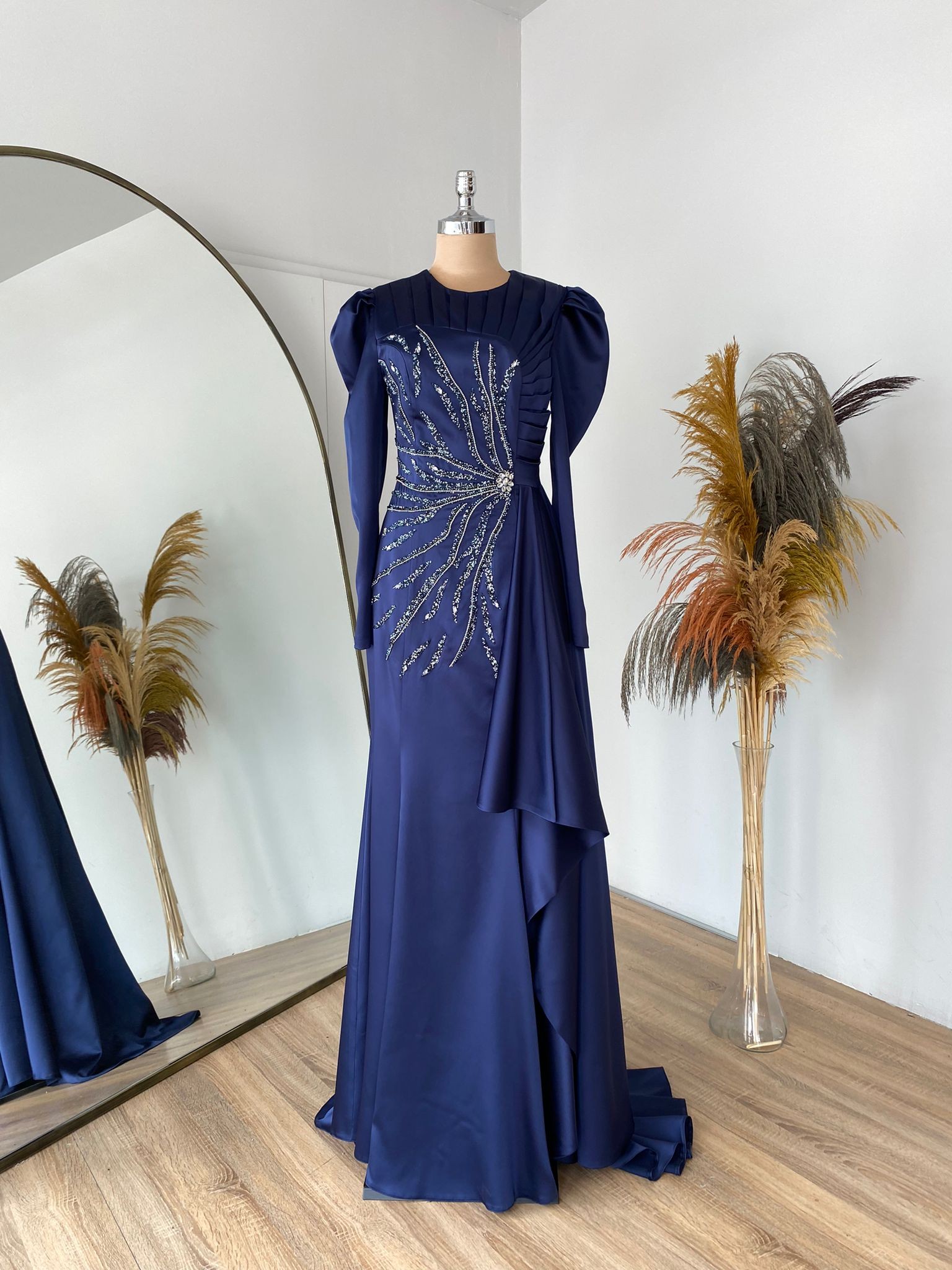 Mona evening drees - NAVY BLUE