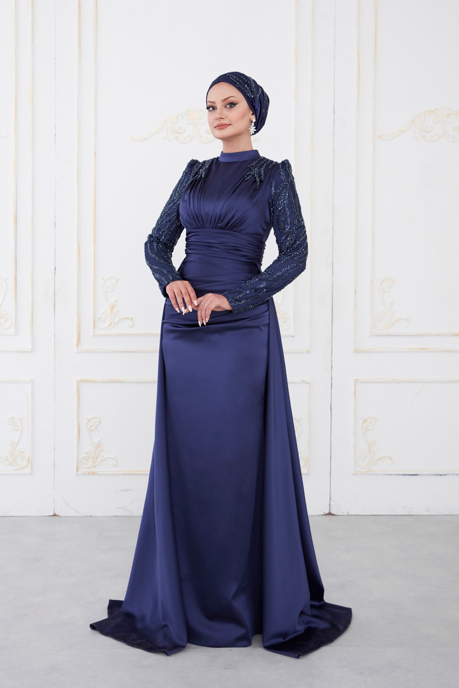 Adel Evening Dress Navy Blue