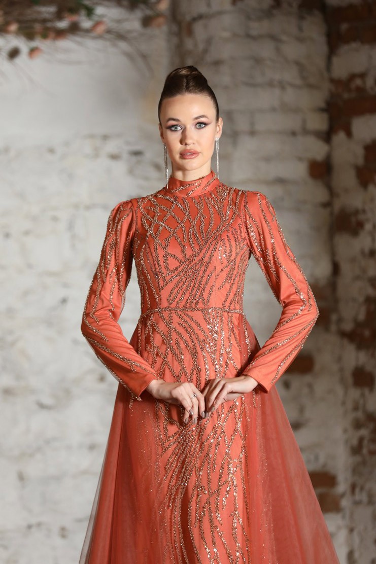 Afitap Evening Dress Copper