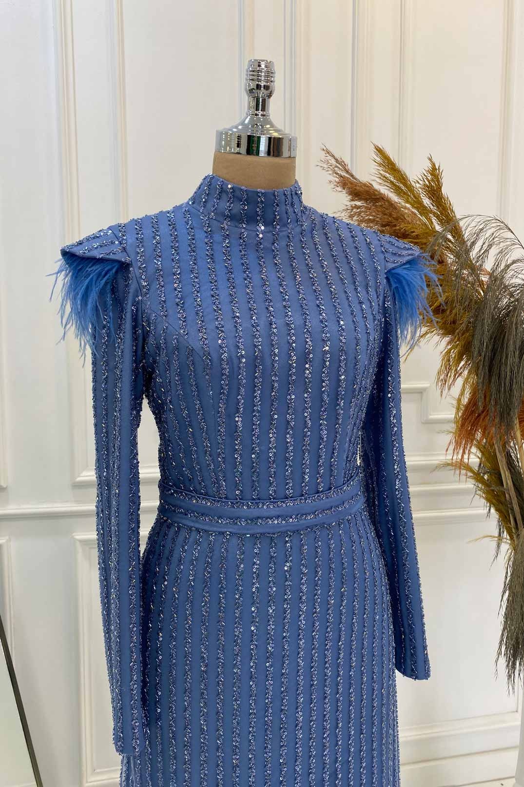 Annabel Evening Dress Indigo