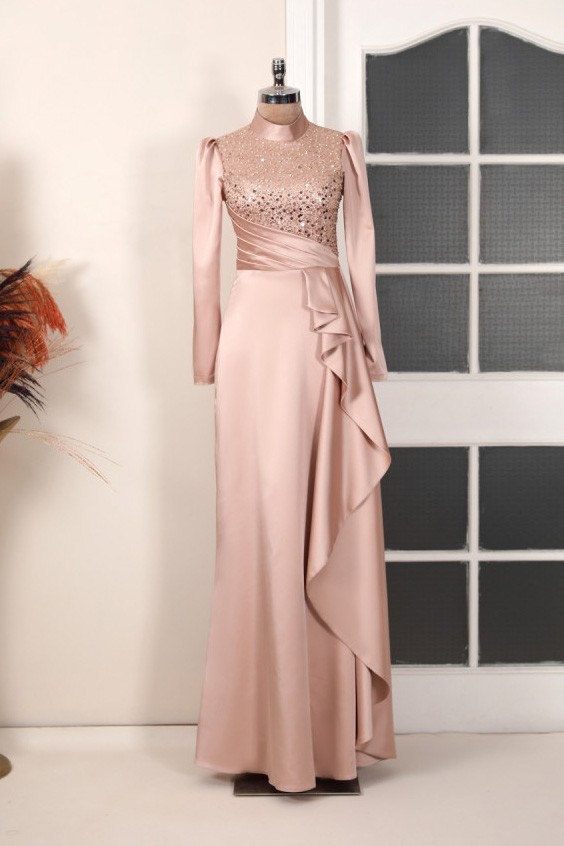 Adriana Evening Dress Caramel