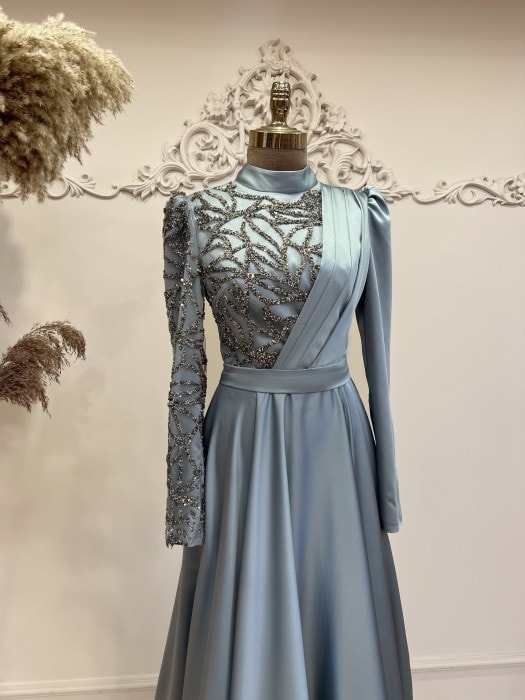 Monica Evening Dress - ICE BLUE