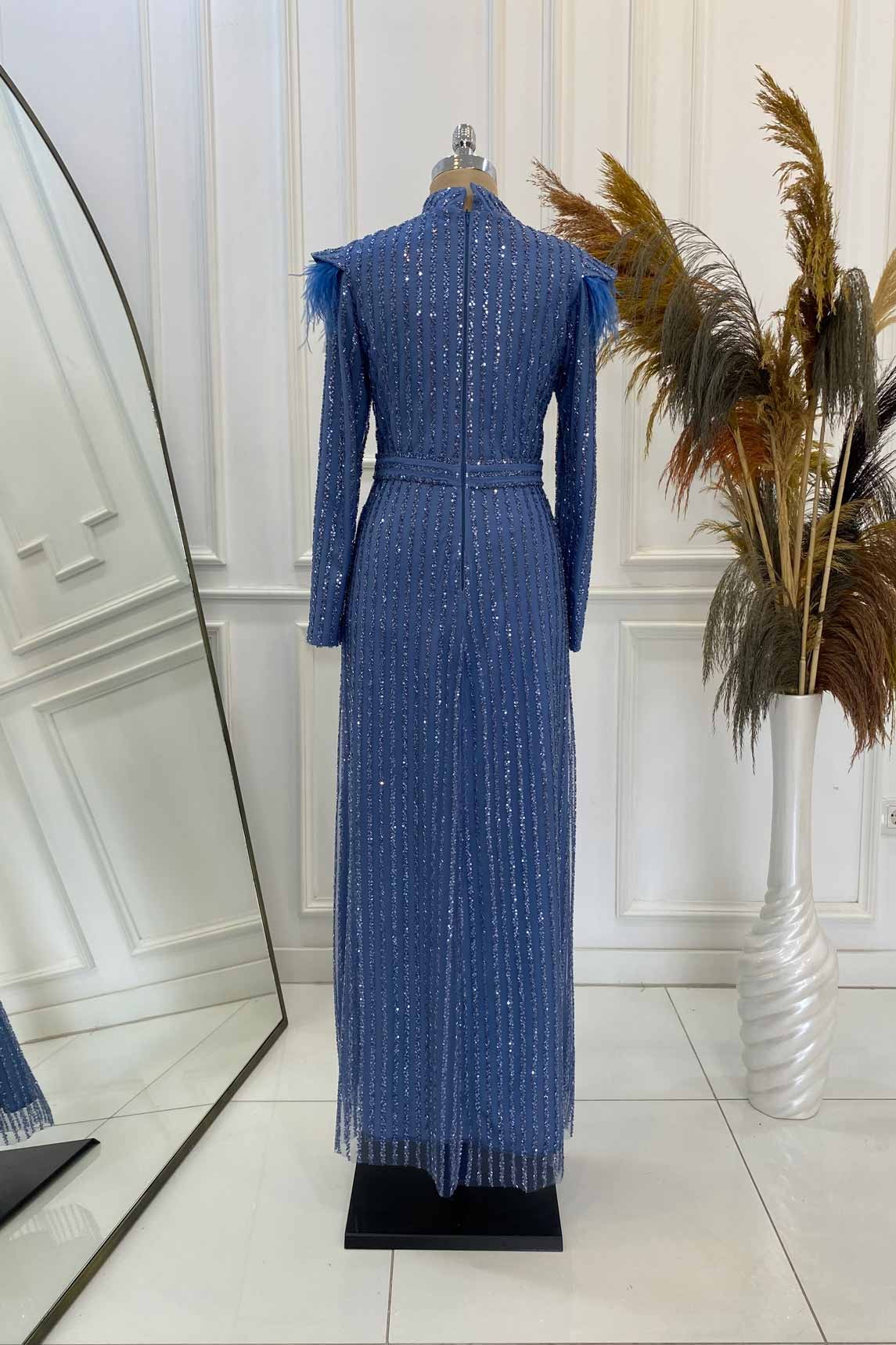 Annabel Evening Dress Indigo