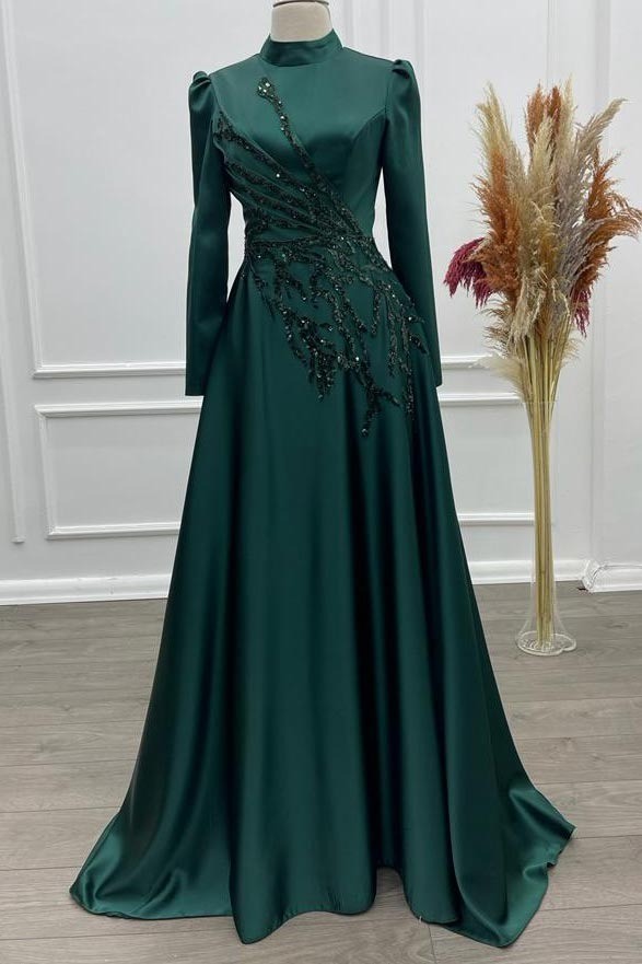 Kristal Evening drees - EMERALD COLOR