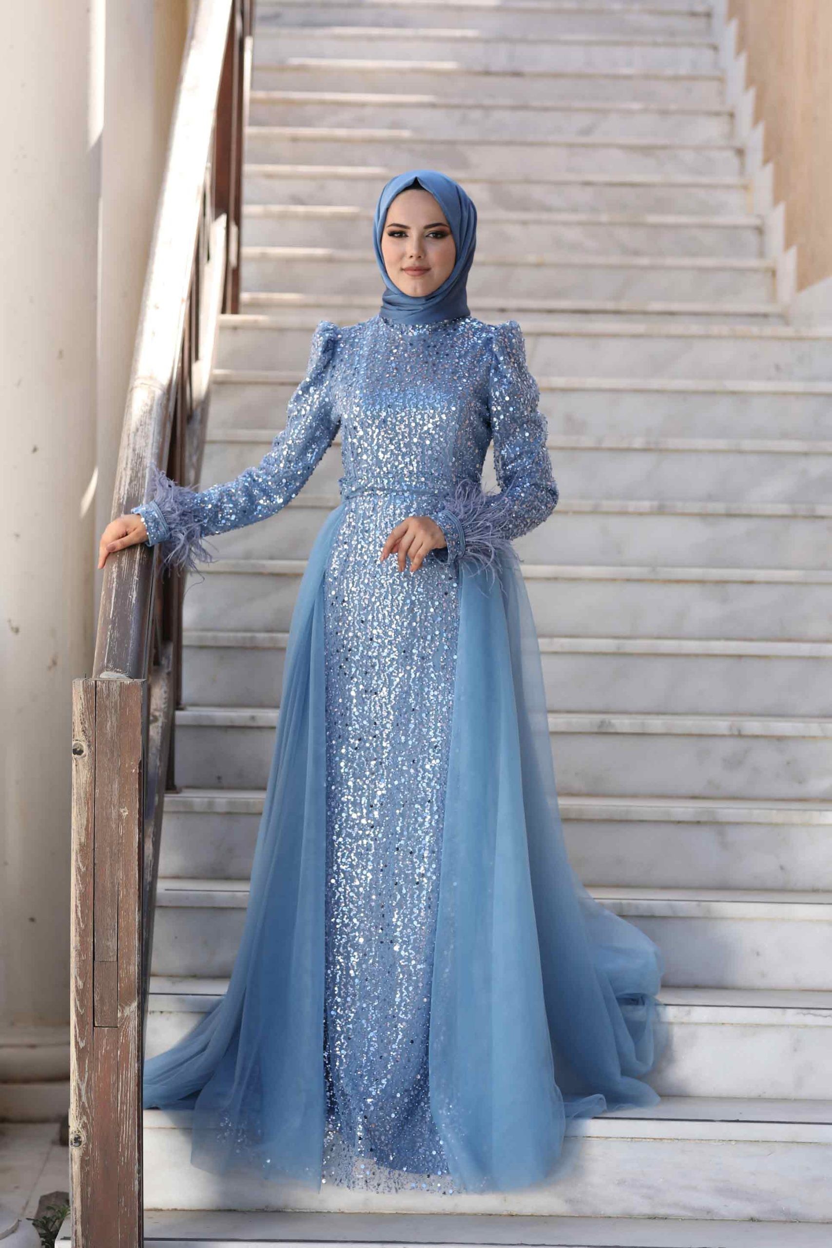 Dila Evening Dress Indigo