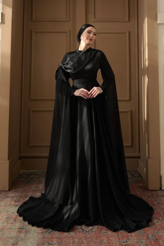 Melisa Taşlı Abiye Siyah
