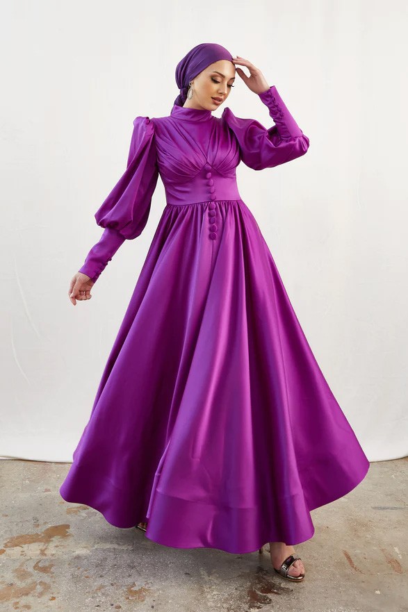 Alara Modest Evening Dress Fuchsia