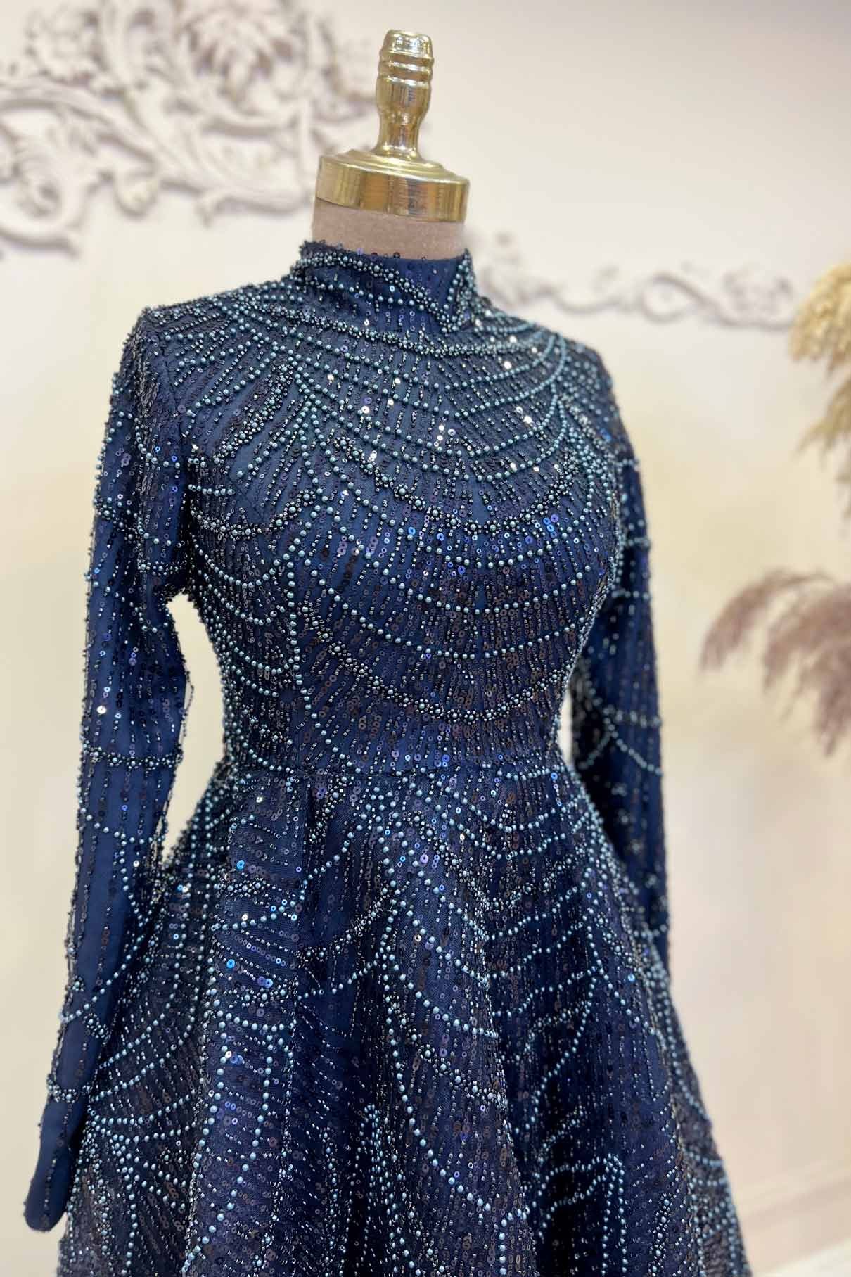 Alinda Evening Dress Navy Blue