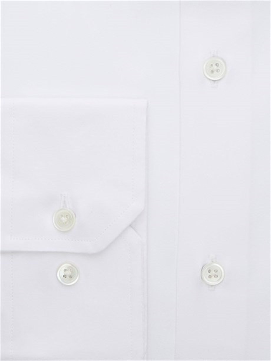 Saf Pamuk Erkek Beyaz Gömlek