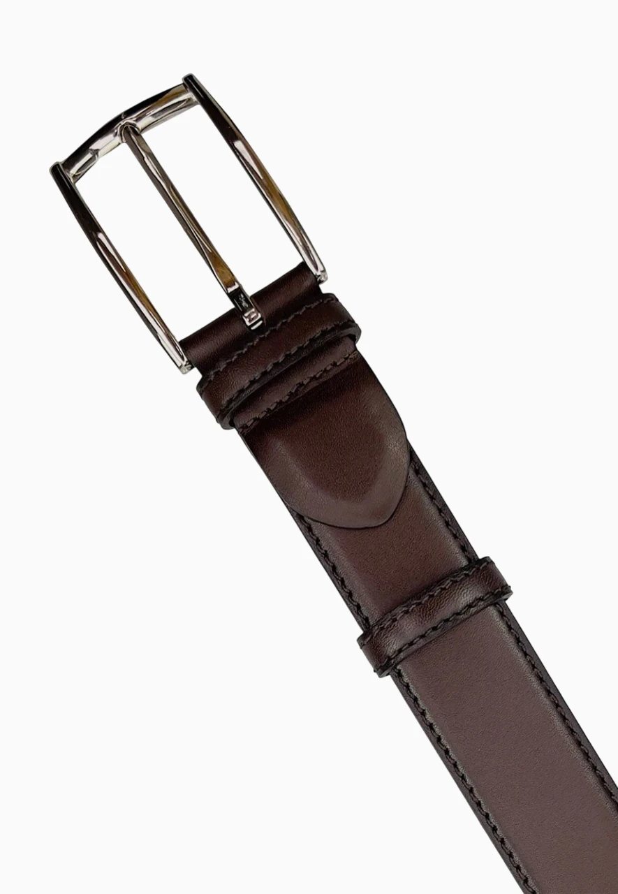 Klasik Çift Dikişli Deri Kemer