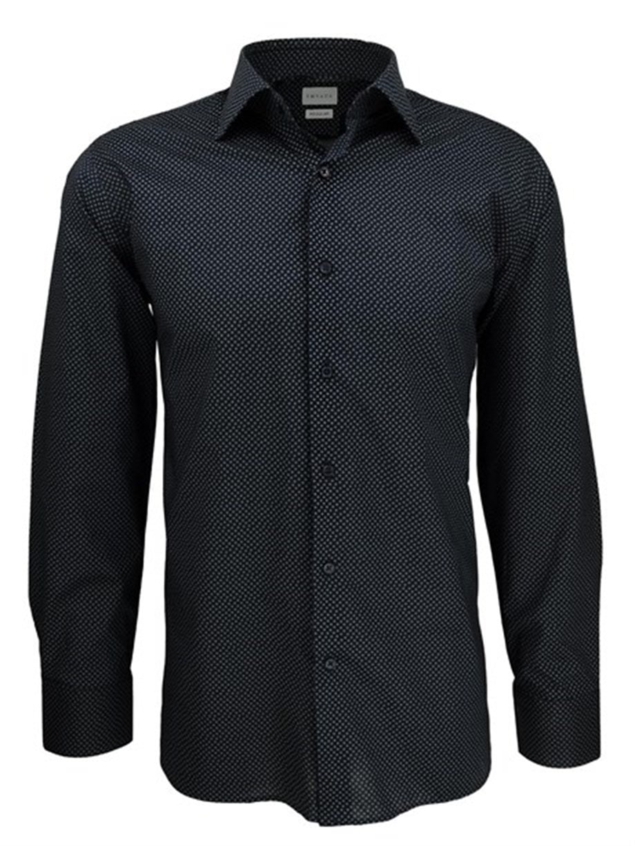 Lacivert Desenli Regular Fit  Print Gömlek