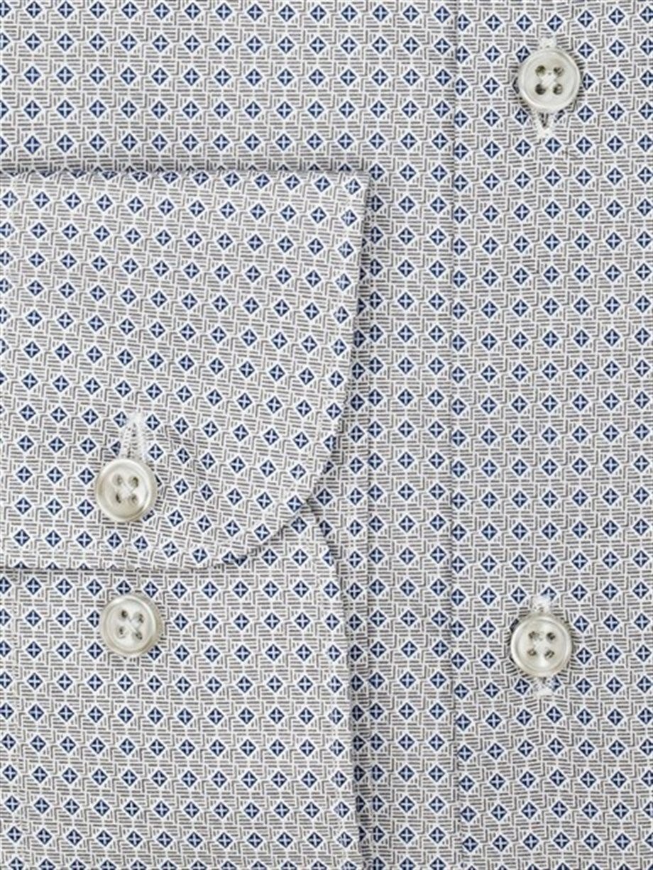 Mavi Desenli Gri Regular Fit Print Gömlek