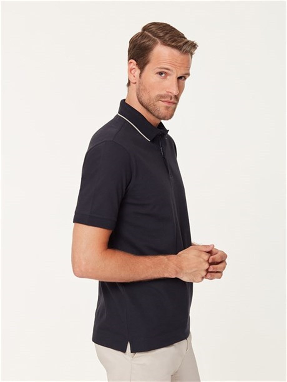 Fermuarlı Erkek Polo T-Shirt