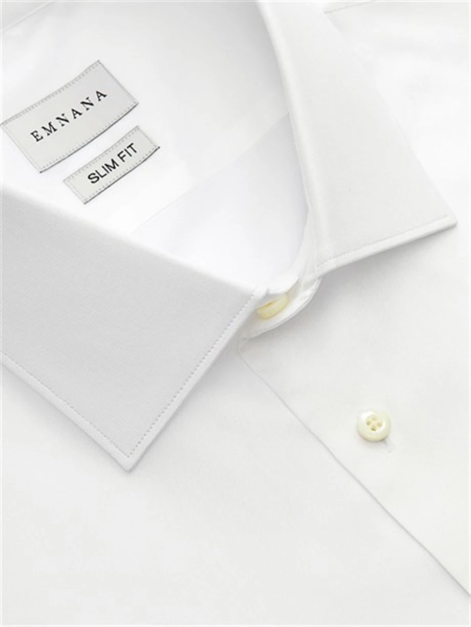 BEYAZ TWILL GÖMLEK EXCLUSIVE 100*2    Sedef Düğme