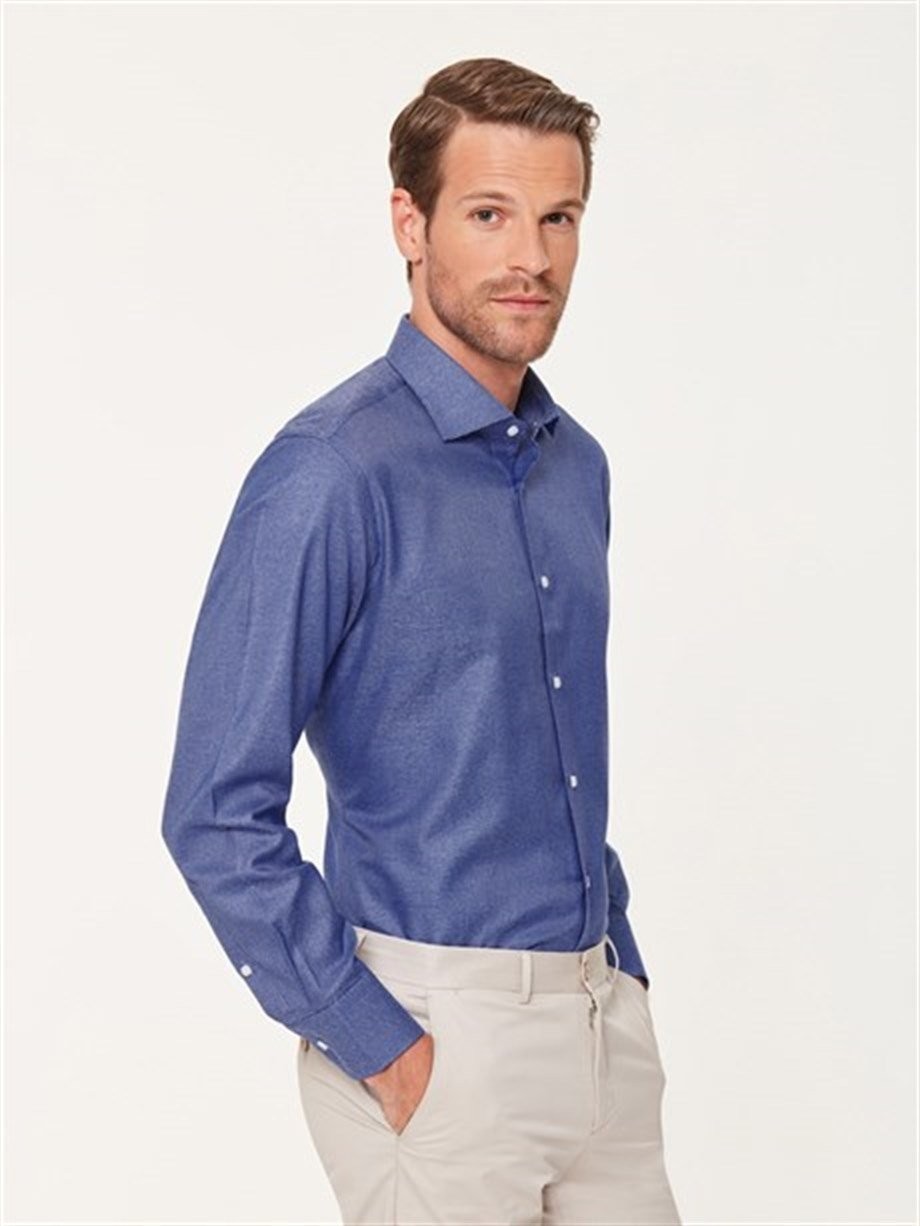 MAVİ GÖMLEK İTALYAN ALBİNİ KUMAŞ    Regular Fit