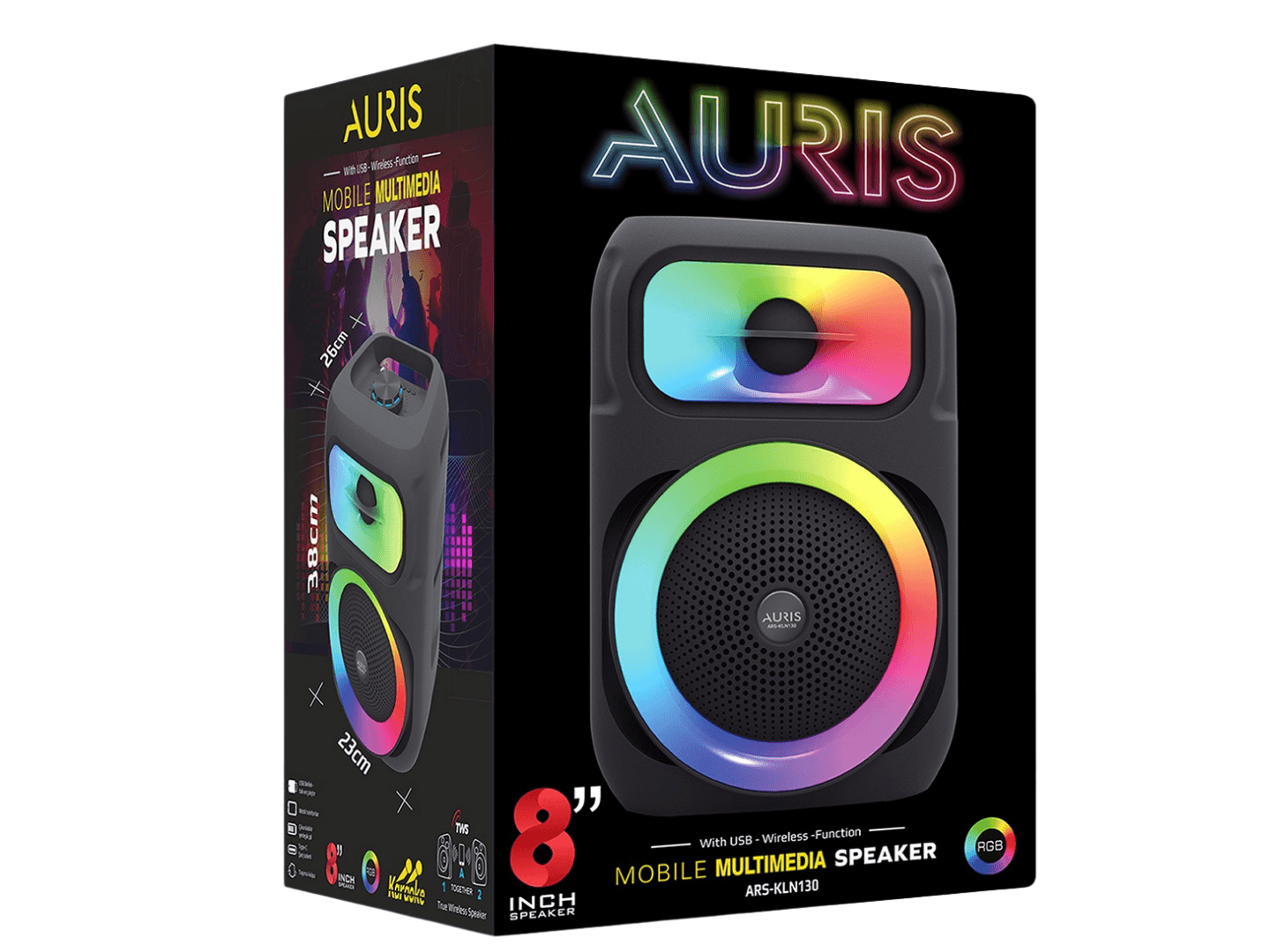 Auris KLN130 Speaker  Bluetooth Hoparlör 8 inç