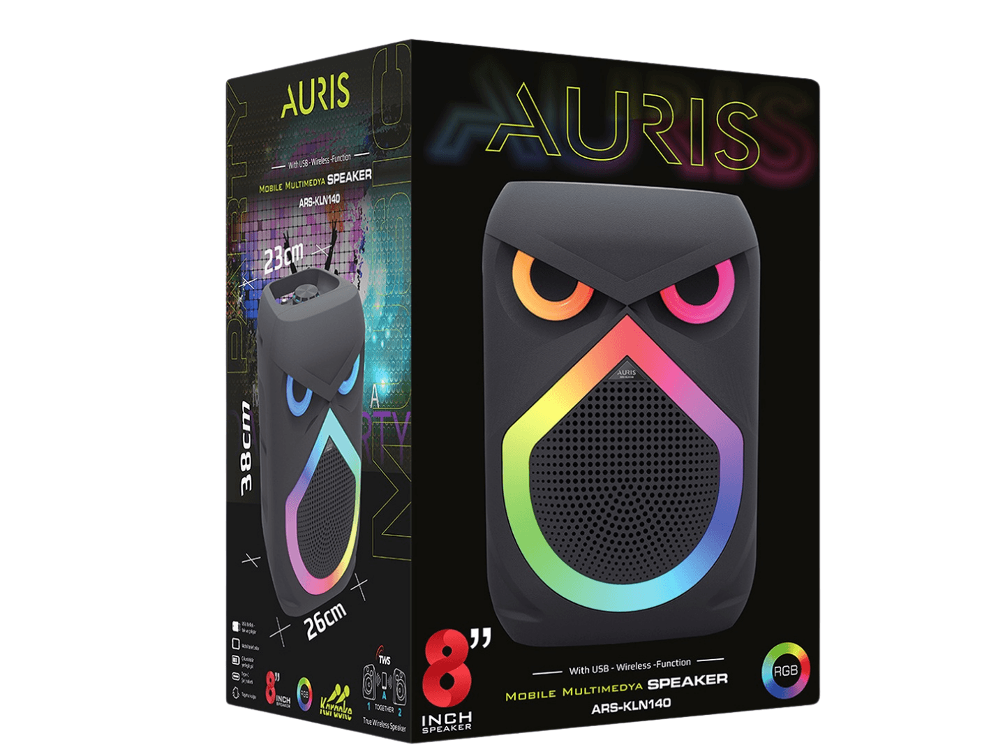 Auris KLN140 Speaker Bluetooth Hoparlör 8 inç
