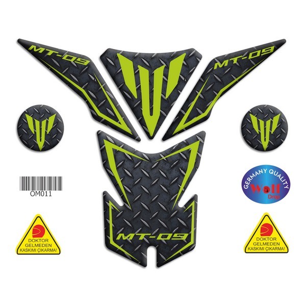 YAMAHA MT09 2013 - 2018 UYUMLU TANKPAD 011