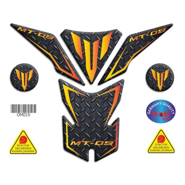 YAMAHA MT09 2013 - 2018 UYUMLU TANKPAD 010