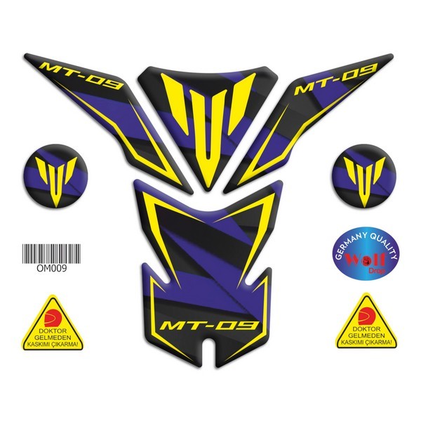 YAMAHA MT09 2013 - 2018 UYUMLU TANKPAD 009
