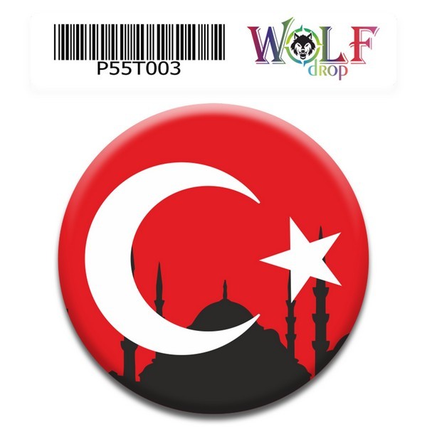 Bayrak 5 cm Tekli Damla Etiket 003