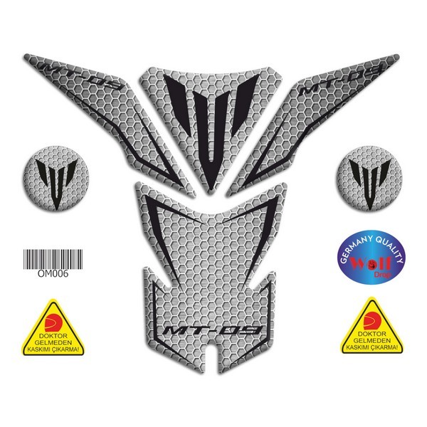 YAMAHA MT09 2013 - 2018 UYUMLU TANKPAD 006