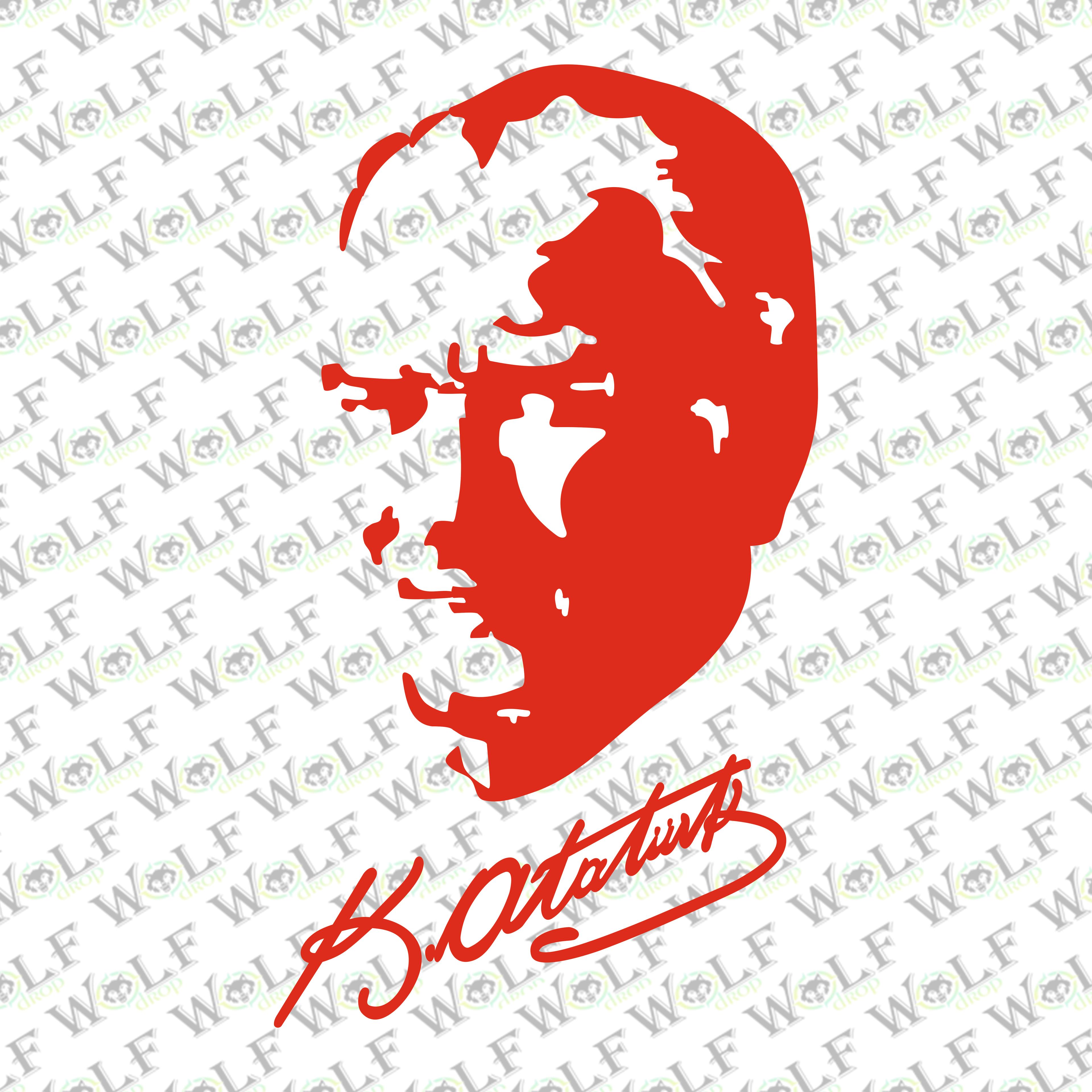 Transferli Atatürk Portre Sticker 003