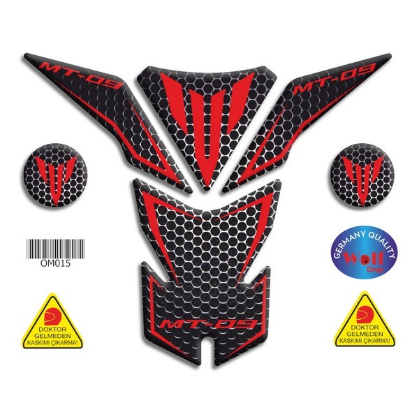 YAMAHA MT09 2013 - 2018 UYUMLU TANKPAD 015