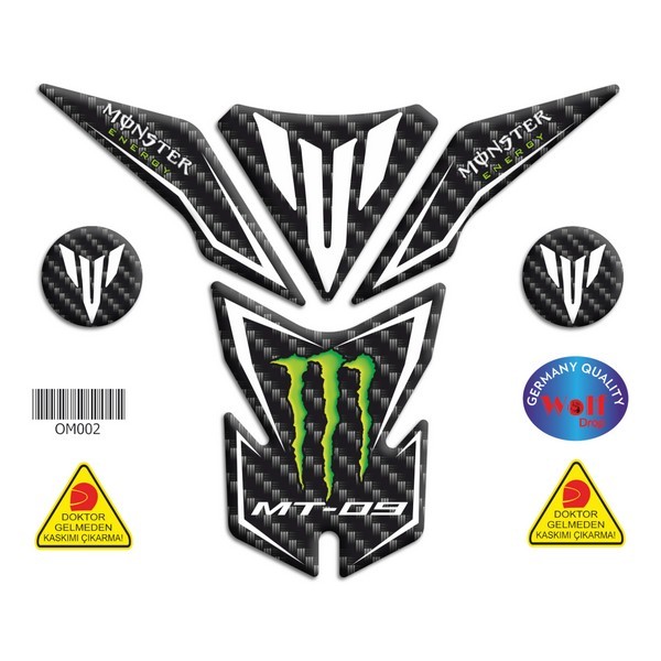 YAMAHA MT09 2013 - 2018 UYUMLU TANKPAD 002