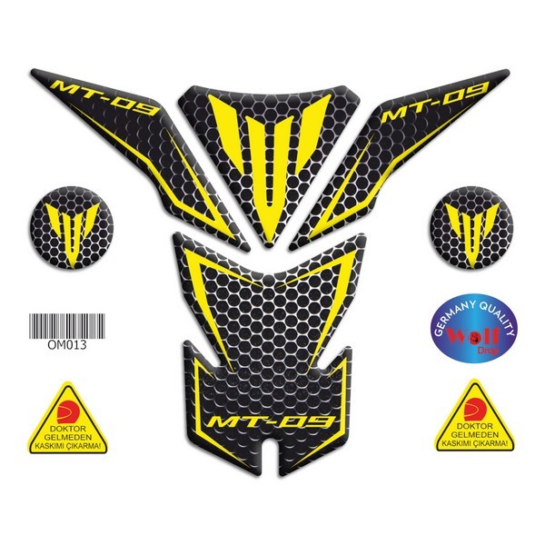 YAMAHA MT09 2013 - 2018 UYUMLU TANKPAD 013